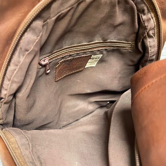 Rossi Leather Convertible Bag Brown Backpack Slouch Made in Italy - Picture 14 of 14